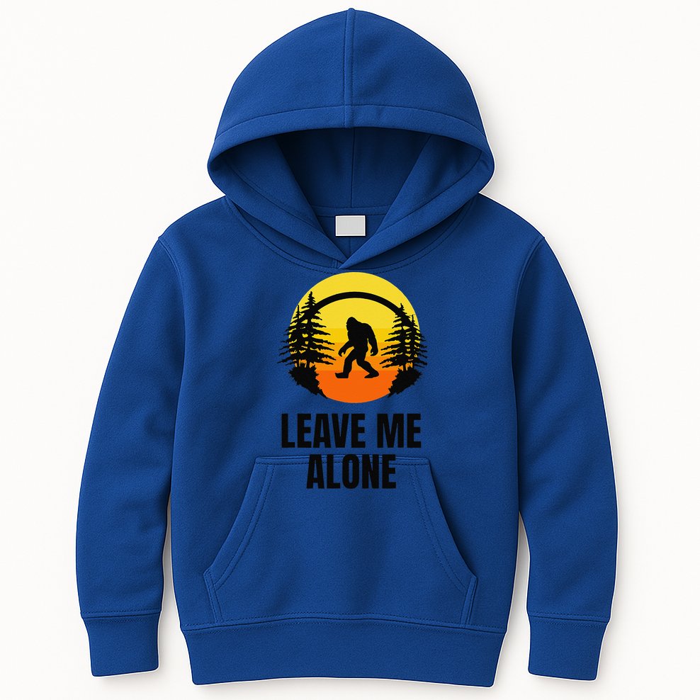 Leave Me Alone Bigfoot Halloween Kids Hoodie
