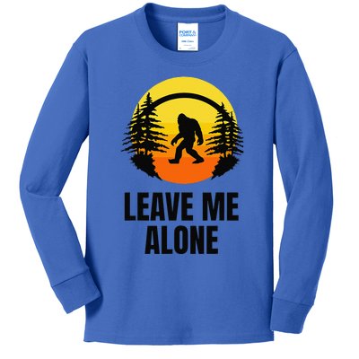 Leave Me Alone Bigfoot Halloween Kids Long Sleeve Shirt