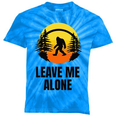 Leave Me Alone Bigfoot Halloween Kids Tie-Dye T-Shirt