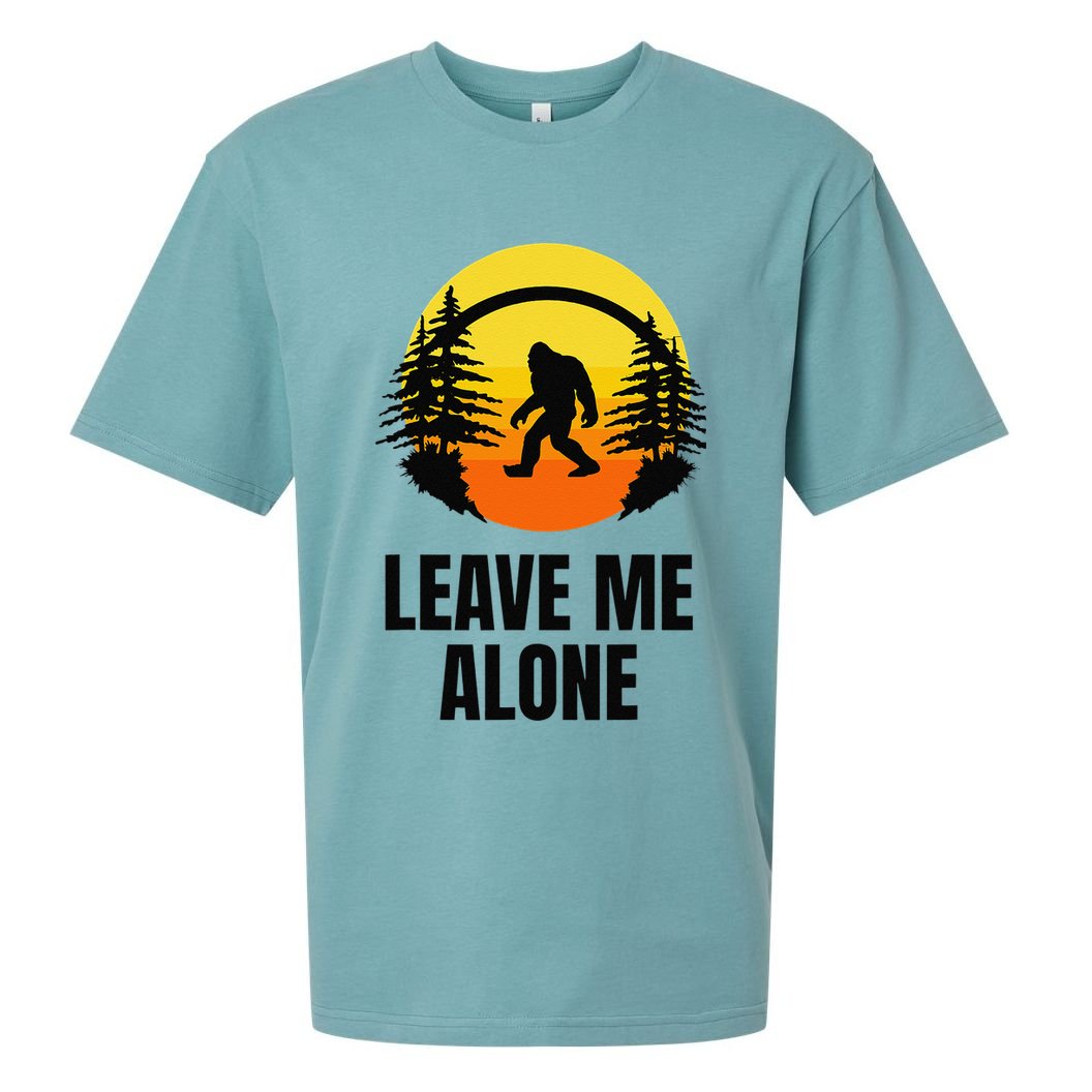 Leave Me Alone Bigfoot Halloween Sueded Cloud Jersey T-Shirt