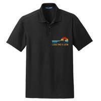 Leave Me A Loon Bird Watcher Gift Vintage Retro Sunset Dry Zone Grid Polo