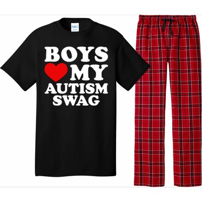 Love My Autism Swag Gift Funny Heart Autism Awareness Gift Pajama Set