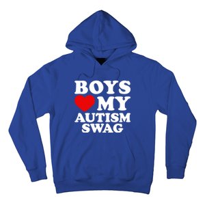 Love My Autism Swag Gift Funny Heart Autism Awareness Gift Hoodie