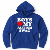 Love My Autism Swag Gift Funny Heart Autism Awareness Gift Hoodie