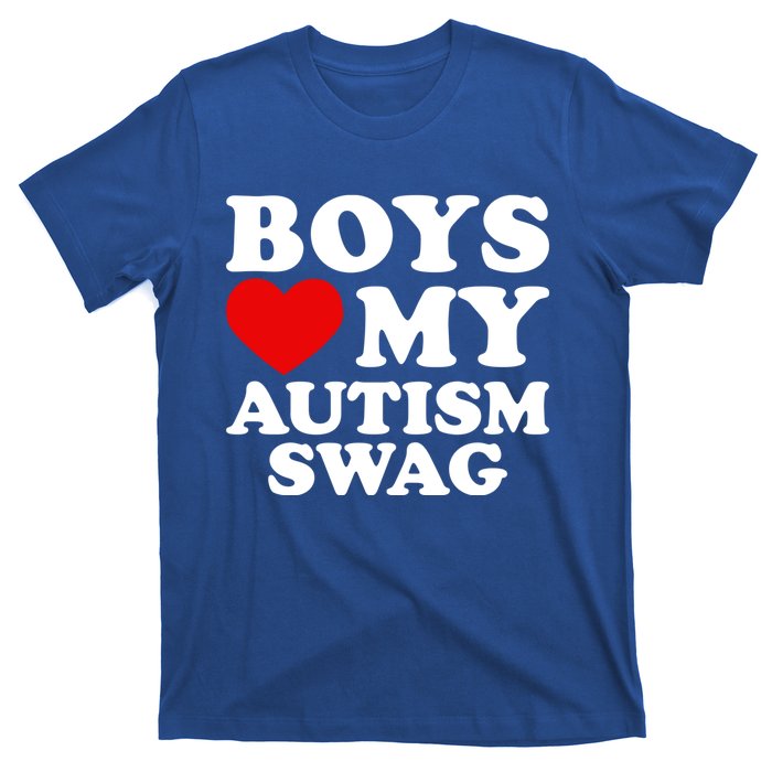 Love My Autism Swag Gift Funny Heart Autism Awareness Gift T-Shirt