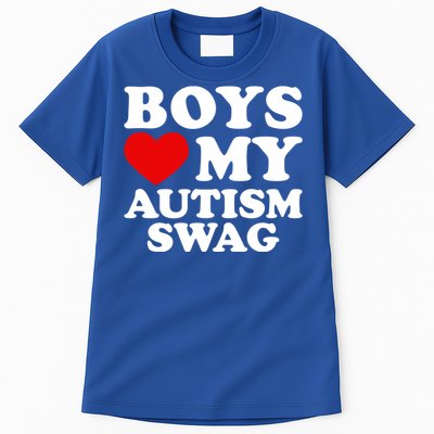 Love My Autism Swag Gift Funny Heart Autism Awareness Gift Tall T-Shirt