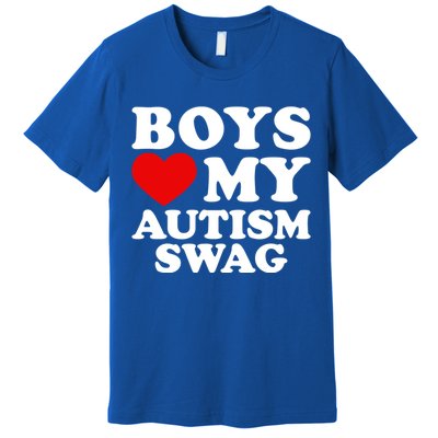 Love My Autism Swag Gift Funny Heart Autism Awareness Gift Premium T-Shirt