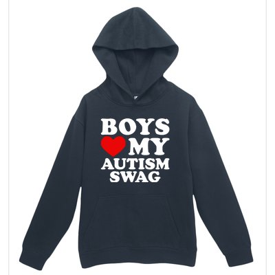 Love My Autism Swag Gift Funny Heart Autism Awareness Gift Urban Pullover Hoodie