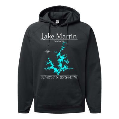 Lake Martin Alabama Performance Fleece Hoodie