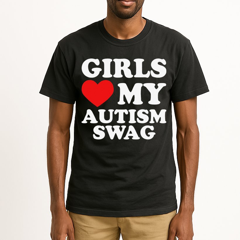 Love My Autism Swag Funny Autistic Gifts Awareness Tall T-Shirt