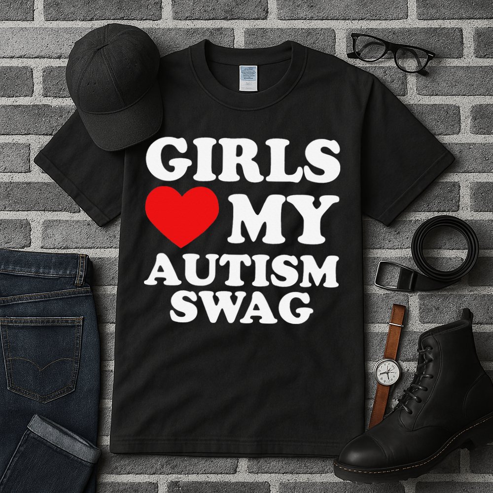 Love My Autism Swag Funny Autistic Gifts Awareness Tall T-Shirt