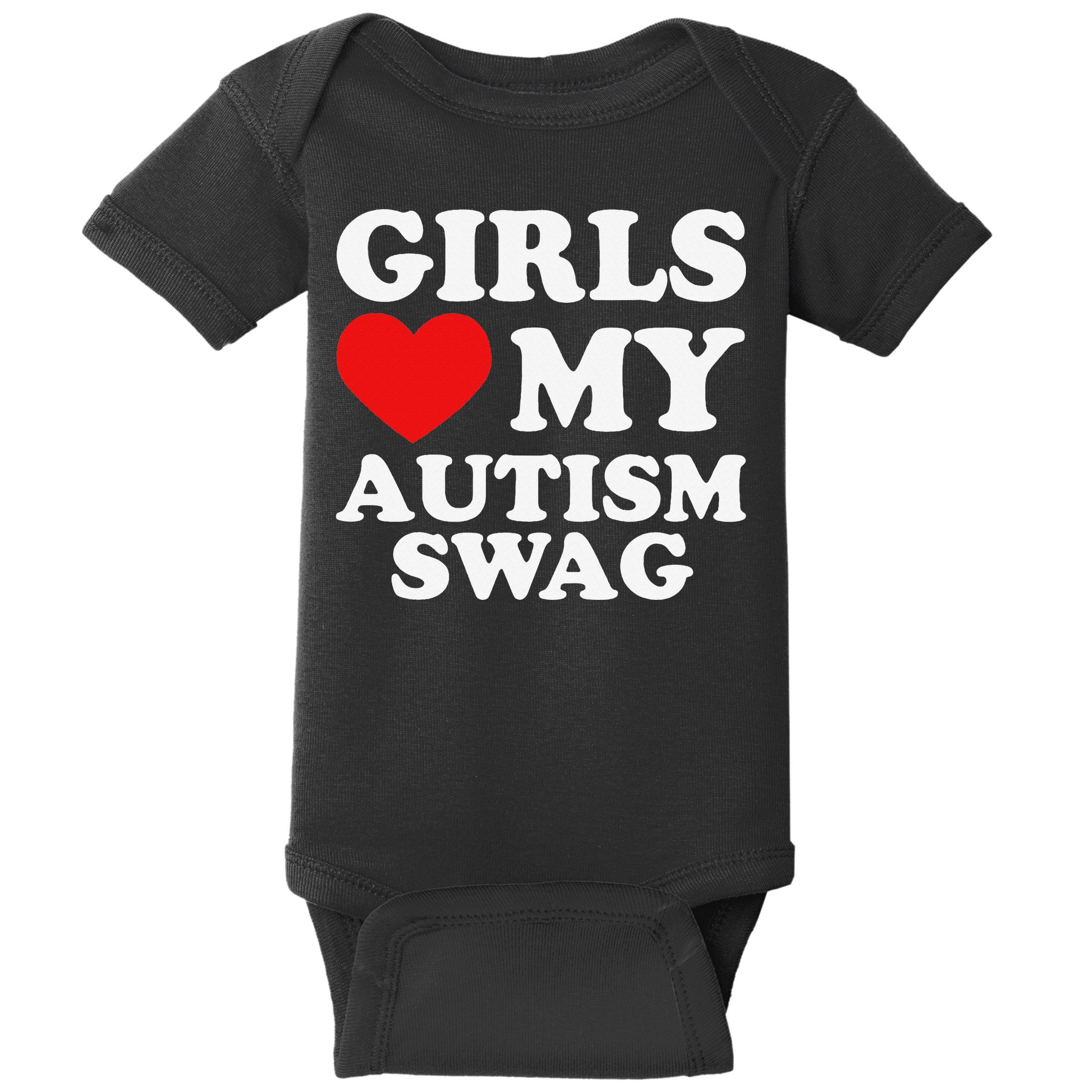 Love My Autism Swag Funny Autistic Gifts Awareness Baby Bodysuit
