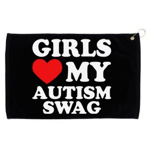 Love My Autism Swag Funny Autistic Gifts Awareness Grommeted Golf Towel