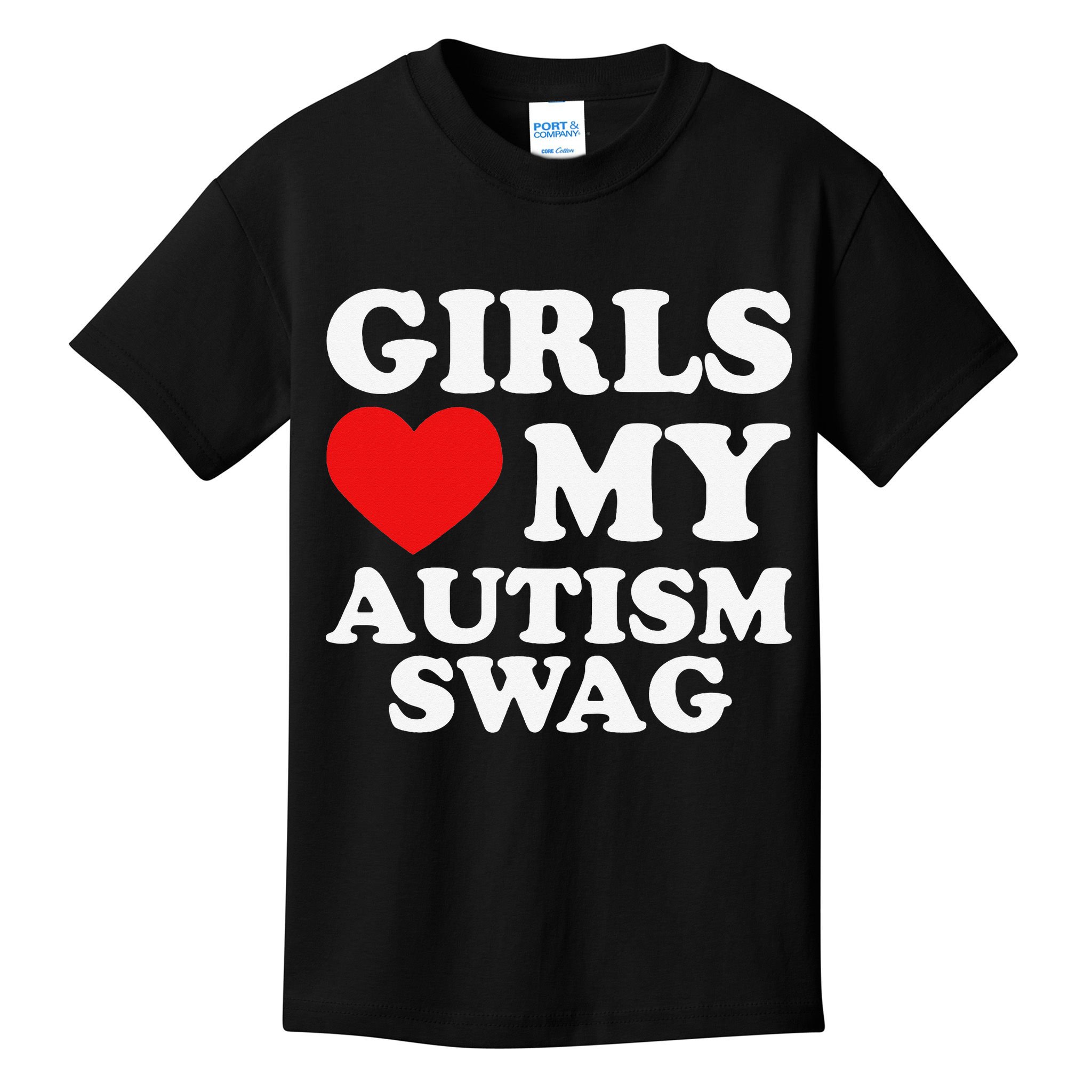 Love My Autism Swag Funny Autistic Gifts Awareness Kids T-Shirt