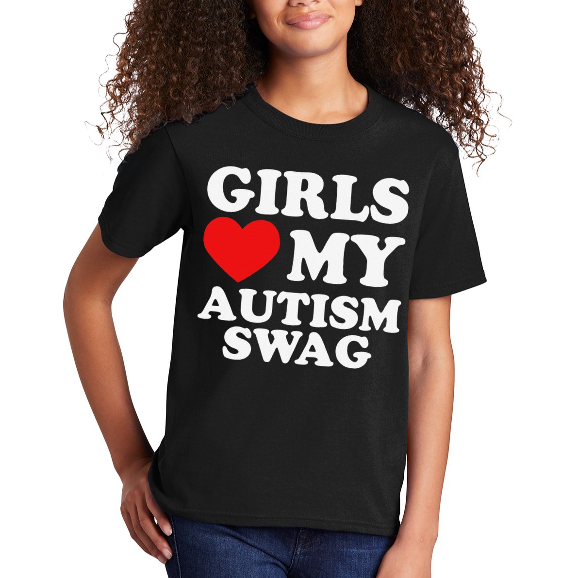 Love My Autism Swag Funny Autistic Gifts Awareness Kids T-Shirt