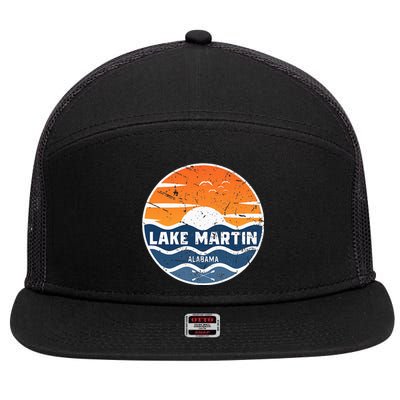 Lake Martin Alabama Lake Martin 7 Panel Mesh Trucker Snapback Hat