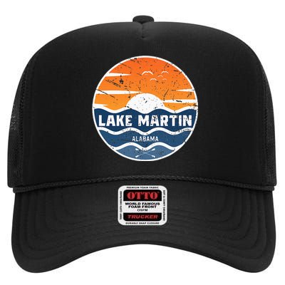 Lake Martin Alabama Lake Martin High Crown Mesh Back Trucker Hat