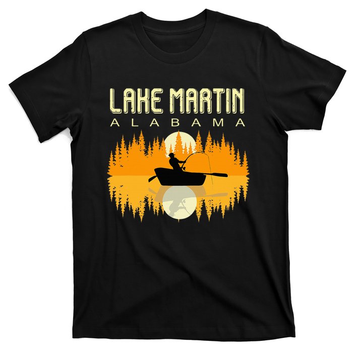 Lake Martin Alabama Usa Life And Fishing 80s Retro Gift T-Shirt