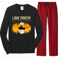 Lake Martin Alabama Usa Life And Fishing 80s Retro Gift Long Sleeve Pajama Set