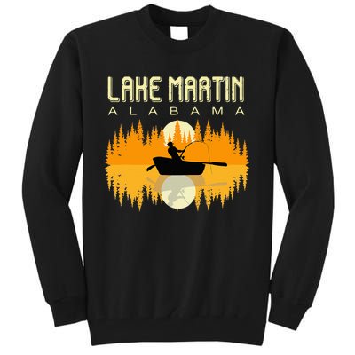 Lake Martin Alabama Usa Life And Fishing 80s Retro Gift Tall Sweatshirt