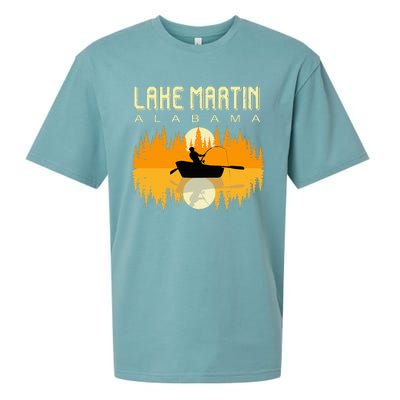 Lake Martin Alabama Usa Life And Fishing 80s Retro Gift Sueded Cloud Jersey T-Shirt