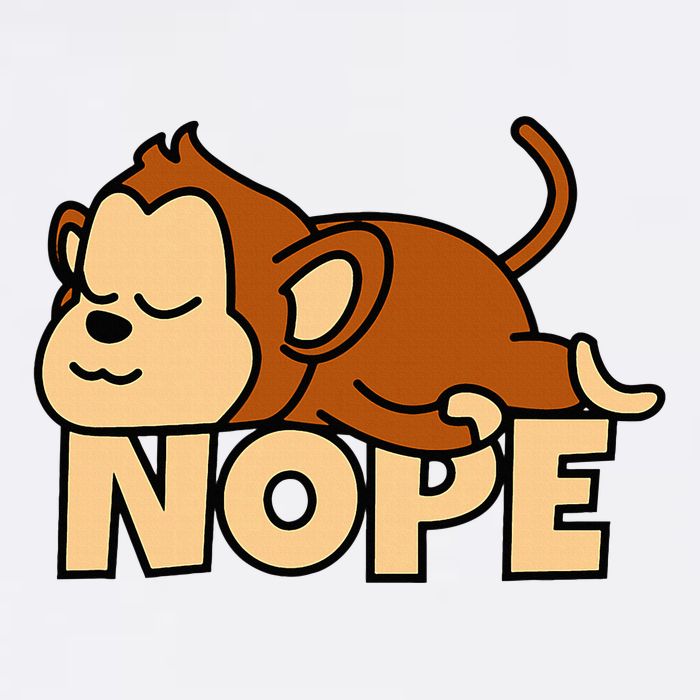 Lazy Monkey Apelet Ape Not Today Nope Legacy Cool Fit Booney Bucket Hat