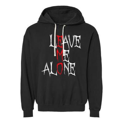 Leave Me Alone Emo Clothes Emocore Emo Music Fan Emo Garment-Dyed Fleece Hoodie