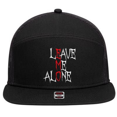 Leave Me Alone Emo Clothes Emocore Emo Music Fan Emo 7 Panel Mesh Trucker Snapback Hat