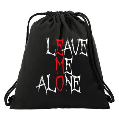 Leave Me Alone Emo Clothes Emocore Emo Music Fan Emo Drawstring Bag