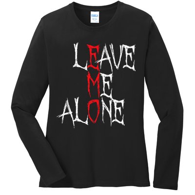 Leave Me Alone Emo Clothes Emocore Emo Music Fan Emo Ladies Long Sleeve Shirt