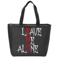 Leave Me Alone Emo Clothes Emocore Emo Music Fan Emo Zip Tote Bag