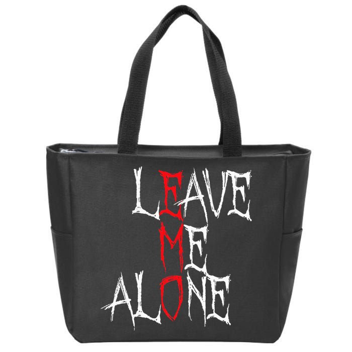 Leave Me Alone Emo Clothes Emocore Emo Music Fan Emo Zip Tote Bag