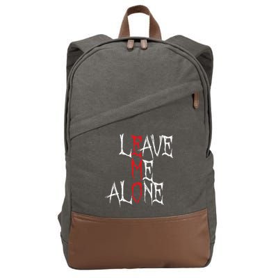 Leave Me Alone Emo Clothes Emocore Emo Music Fan Emo Cotton Canvas Backpack