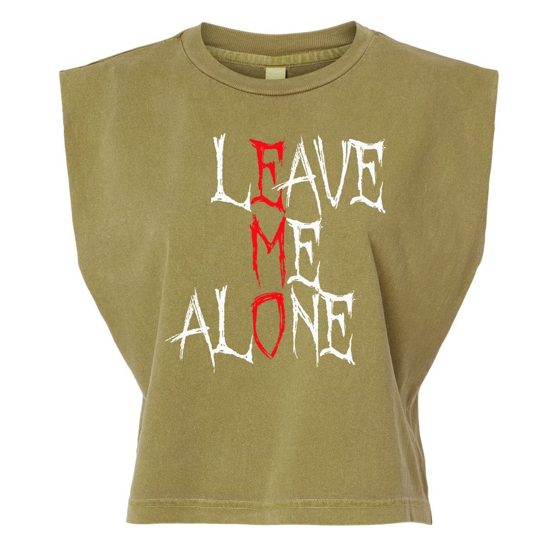 Leave Me Alone Emo Clothes Emocore Emo Music Fan Emo Garment-Dyed Women's Muscle Tee