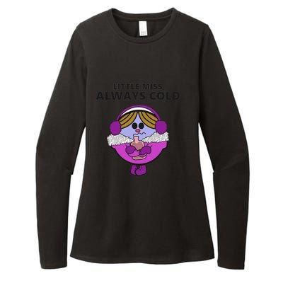 Little Miss Always Cold Funny Winter Trending Gift Idea Womens CVC Long Sleeve Shirt