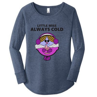 Little Miss Always Cold Funny Winter Trending Gift Idea Women's Perfect Tri Tunic Long Sleeve Shirt