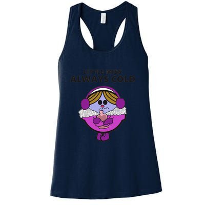 Little Miss Always Cold Funny Winter Trending Gift Idea Women's Racerback Tank