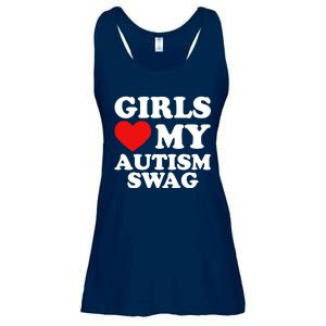 Love My Autism Swag Funny Autistic Gifts Awareness Ladies Essential Flowy Tank