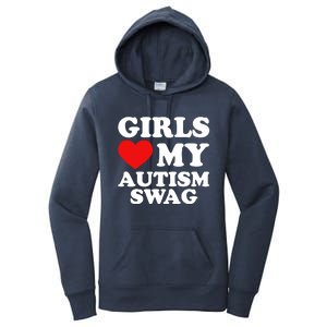 Love My Autism Swag Funny Autistic Gifts Awareness Women's Pullover Hoodie