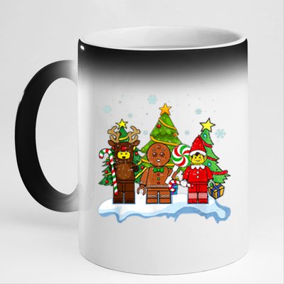 Lego Man Around The Christmas Kids Toddler Family Matching 11oz Black Color Changing Mug