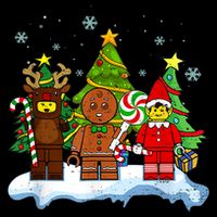 Lego Man Around The Christmas Kids Toddler Family Matching Backpack