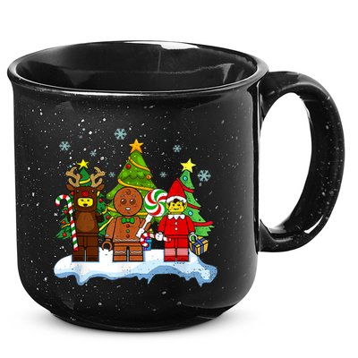 Lego Man Around The Christmas Kids Toddler Family Matching 15oz Campfire Ceramic Mug