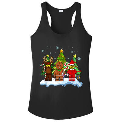 Lego Man Around The Christmas Kids Toddler Family Matching Ladies PosiCharge Competitor Racerback Tank
