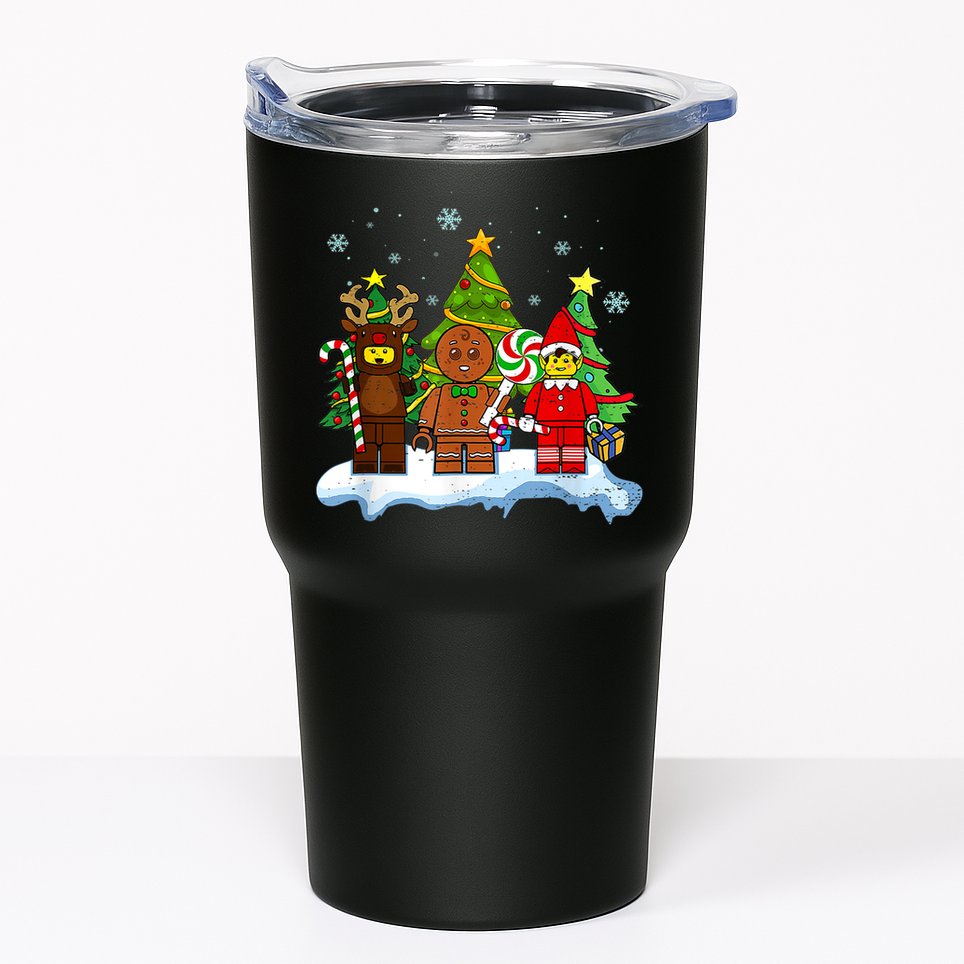 Lego Man Around The Christmas Kids Toddler Family Matching Tumbler