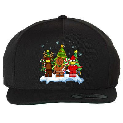 Lego Man Around The Christmas Kids Toddler Family Matching Wool Snapback Cap
