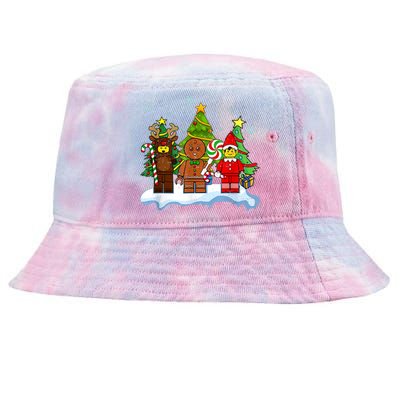 Lego Man Around The Christmas Kids Toddler Family Matching Tie-Dyed Bucket Hat