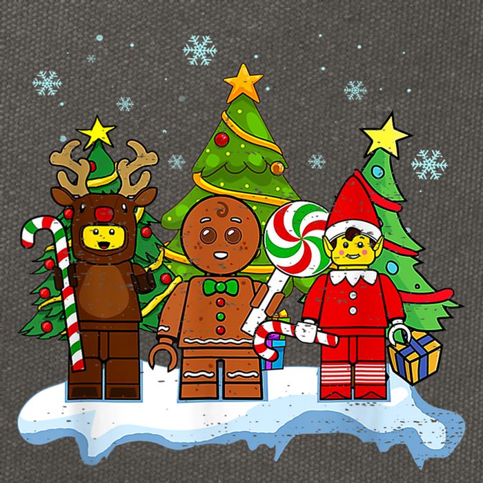 Lego Man Around The Christmas Kids Toddler Family Matching Cotton Canvas Backpack