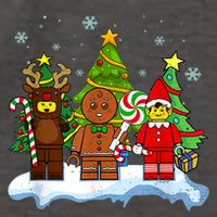 Lego Man Around The Christmas Kids Toddler Family Matching Vector Backpack