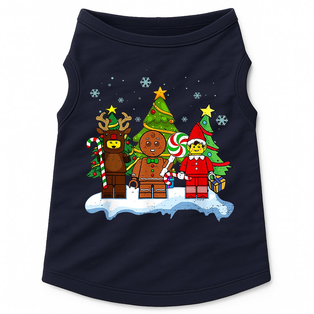 Lego Man Around The Christmas Kids Toddler Family Matching Doggie Tank
