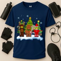 Lego Man Around The Christmas Kids Toddler Family Matching Cooling Performance Crew T-Shirt